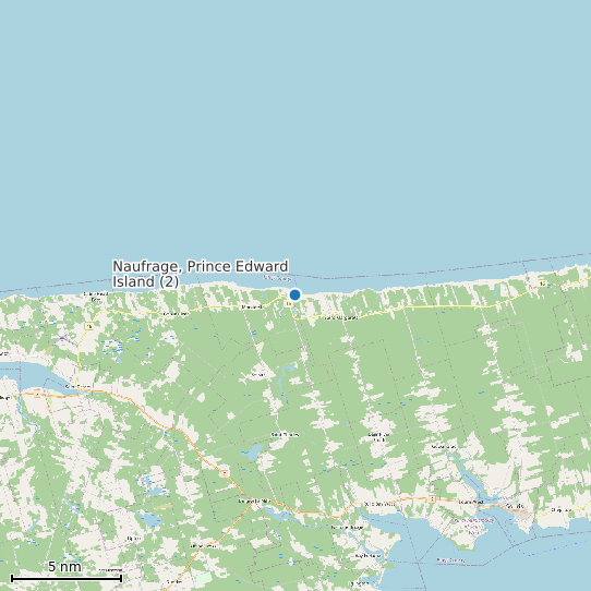 Map of Naufrage, Prince Edward Island (2) Tide Prediction Station