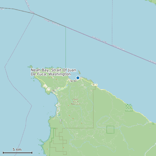 Map of Neah Bay, Strait Of Juan De Fuca, Washington Tide Prediction Station