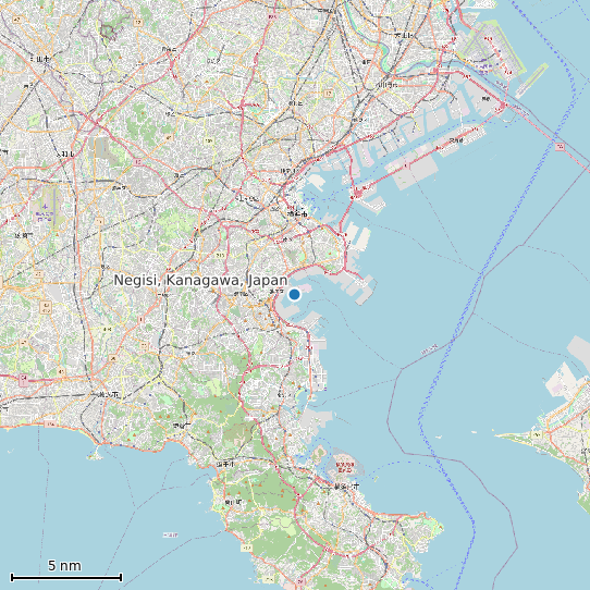 Map of Negisi, Kanagawa, Japan Tide Prediction Station