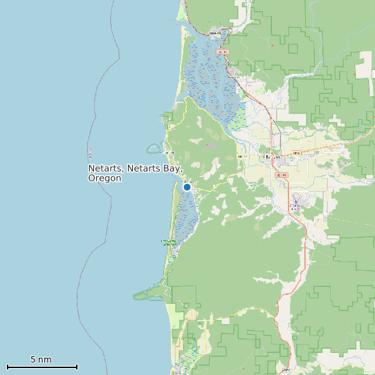 Map of Netarts, Netarts Bay, Oregon Tide Prediction Station