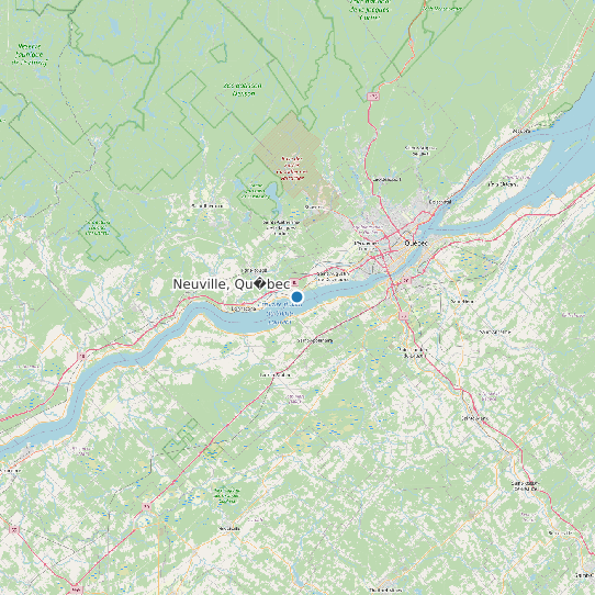 Neuville, Qu�bec map