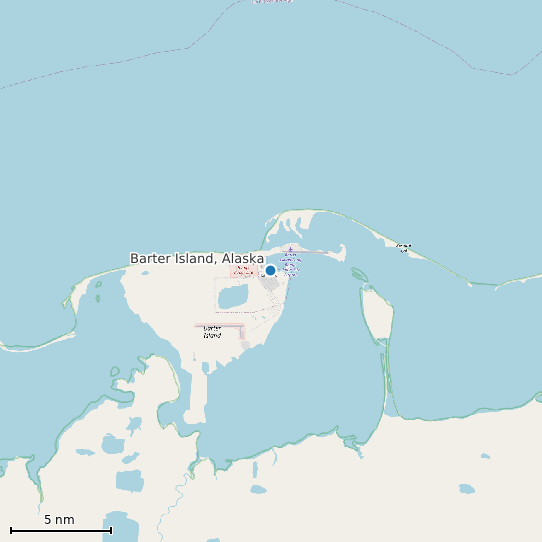 Map of Barter Island, Alaska Tide Prediction Station