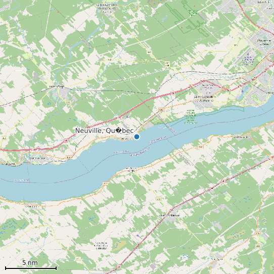 Map of Neuville, Qu�bec Tide Prediction Station