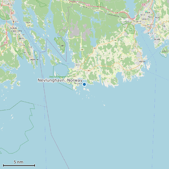Map of Nevlunghavn, Norway Tide Prediction Station
