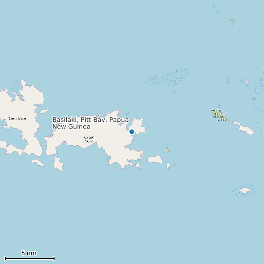 Map of Basilaki, Pitt Bay, Papua New Guinea Tide Prediction Station
