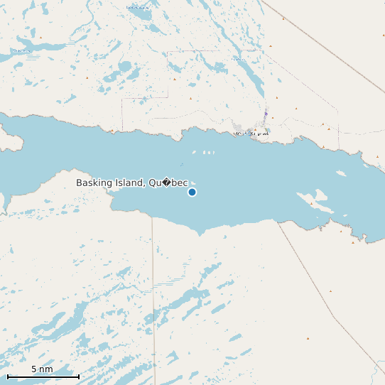 Map of Basking Island, Qu�bec Tide Prediction Station