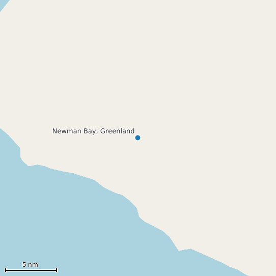 Map of Newman Bay, Greenland Tide Prediction Station