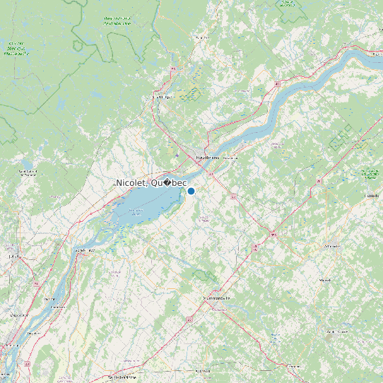 Nicolet, Qu�bec map