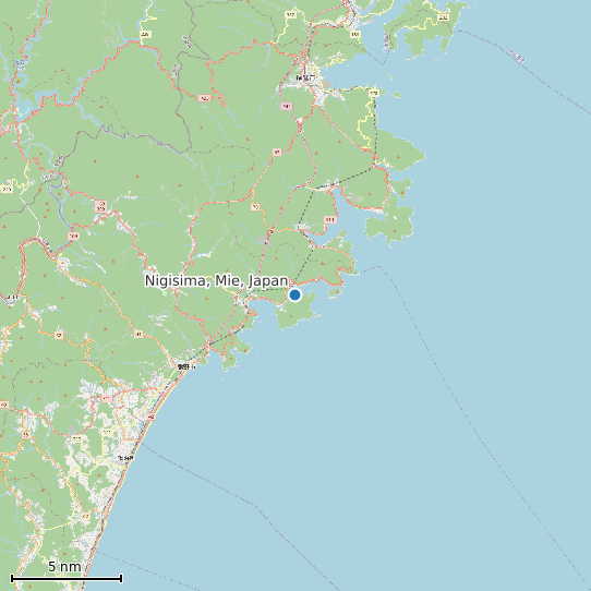 Map of Nigisima, Mie, Japan Tide Prediction Station