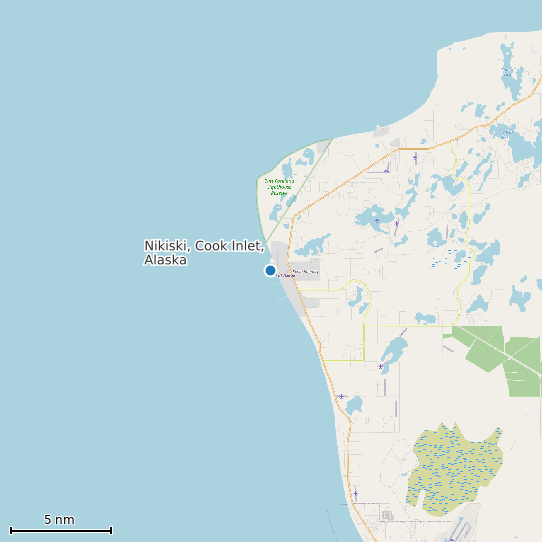 Map of Nikiski, Cook Inlet, Alaska Tide Prediction Station