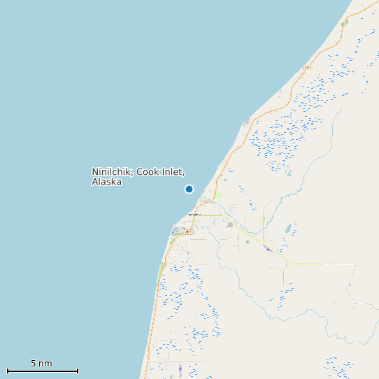 Map of Ninilchik, Cook Inlet, Alaska Tide Prediction Station