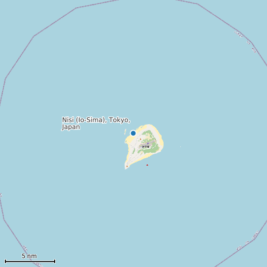 Map of Nisi (Io-Sima), Tokyo, Japan Tide Prediction Station