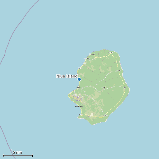 Map of Niue Island Tide Prediction Station
