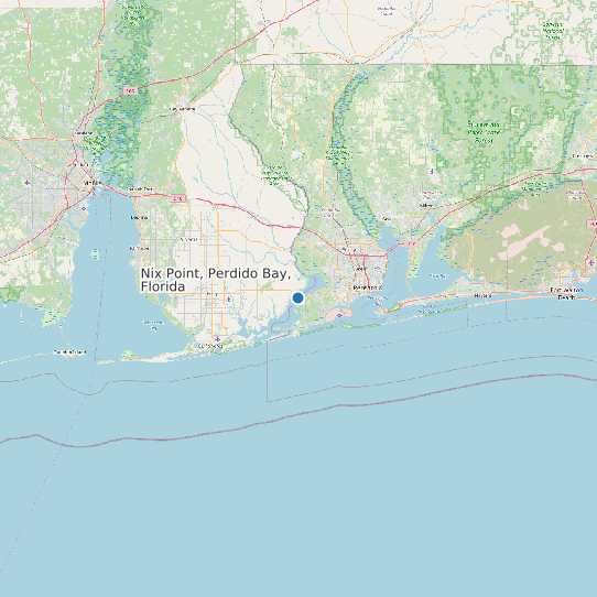 Map of Nix Point, Perdido Bay, Florida Tide Prediction Station