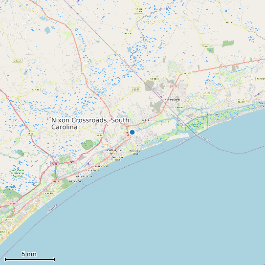 Map of Nixon Crossroads, South Carolina Tide Prediction Station