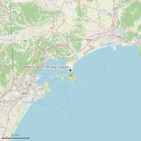 Map of Nobiru Wan, Miyagi, Japan Tide Prediction Station