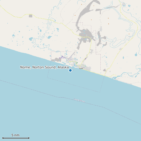 Map of Nome, Norton Sound, Alaska Tide Prediction Station