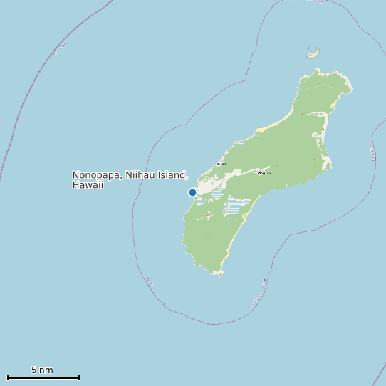 Map of Nonopapa, Niihau Island, Hawaii Tide Prediction Station