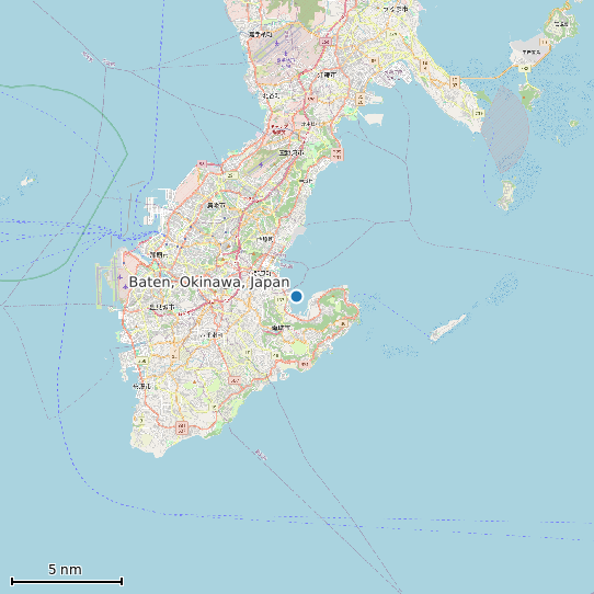Map of Baten, Okinawa, Japan Tide Prediction Station