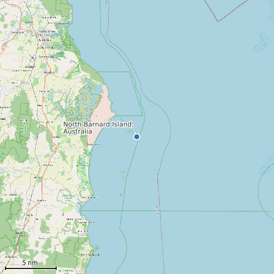 Map of North Barnard Island, Australia Tide Prediction Station