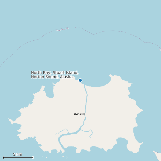Map of North Bay, Stuart Island, Norton Sound, Alaska Tide Prediction Station