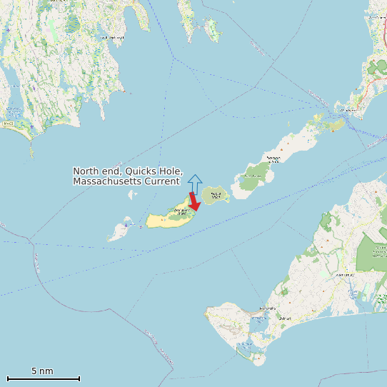 Map of North end, Quicks Hole, Massachusetts Current Prediction Station