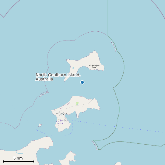 Map of North Goulburn Island, Australia Tide Prediction Station