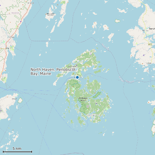 Map of North Haven, Penobscot Bay, Maine Tide Prediction Station
