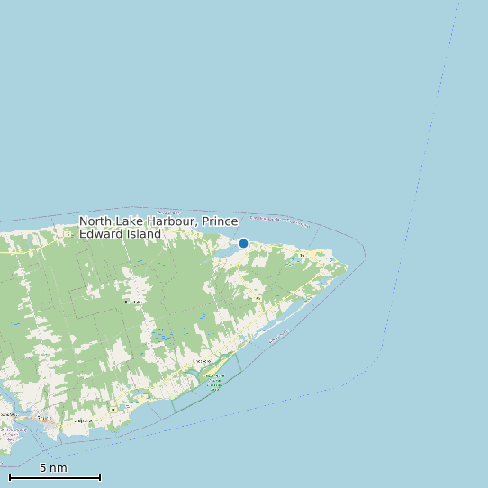 Map of North Lake Harbour, Prince Edward Island Tide Prediction Station