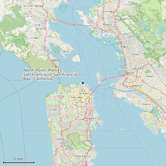 Map of North Point, Pier 41, San Francisco, San Francisco Bay, California Tide Prediction Station
