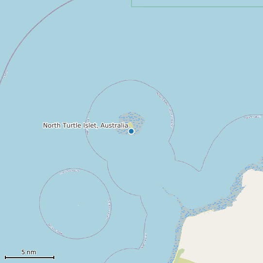 Map of North Turtle Islet, Australia Tide Prediction Station