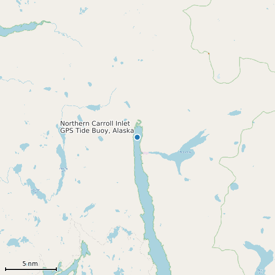 Map of Northern Carroll Inlet GPS Tide Buoy, Alaska Tide Prediction Station