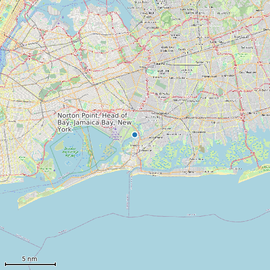 Map of Norton Point, Head of Bay, Jamaica Bay, New York Tide Prediction Station