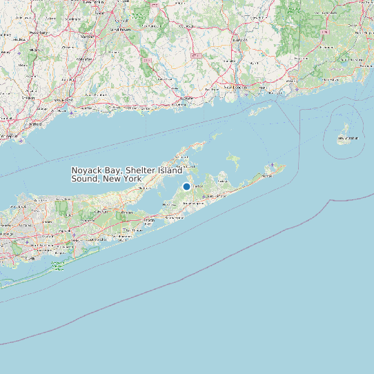 Noyack Bay, Shelter Island Sound, New York map