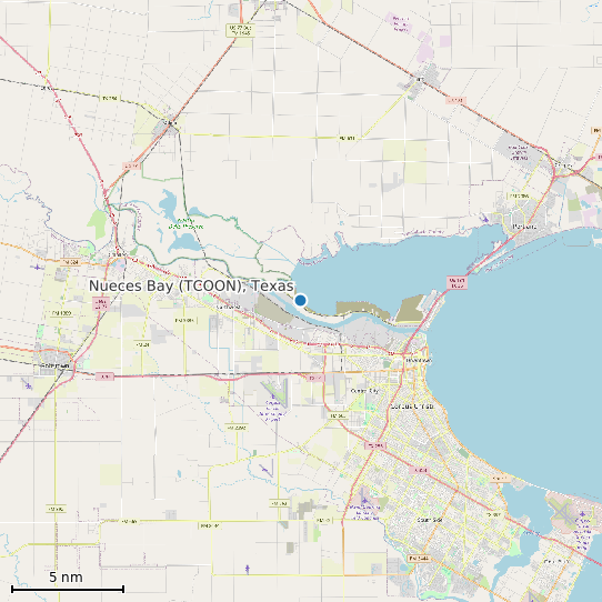Map of Nueces Bay (TCOON), Texas Tide Prediction Station