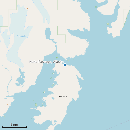 Map of Nuka Passage, Alaska Tide Prediction Station