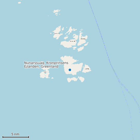 Map of Nunarssuaq, Kronprinsens Ejlanden, Greenland Tide Prediction Station