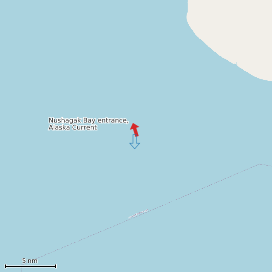 Map of Nushagak Bay entrance, Alaska Current Prediction Station