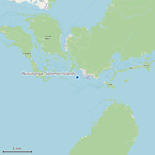 Map of Nususonga, Solomon Islands Tide Prediction Station