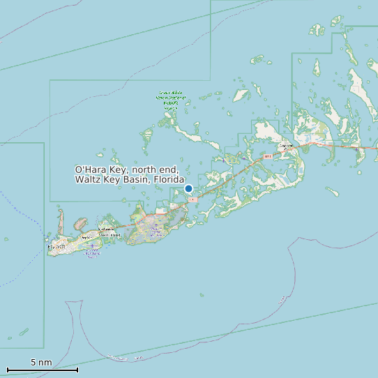 Map of O'Hara Key, north end, Waltz Key Basin, Florida Tide Prediction Station