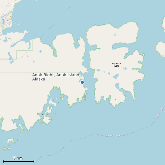 Map of Adak Bight, Adak Island, Alaska Tide Prediction Station