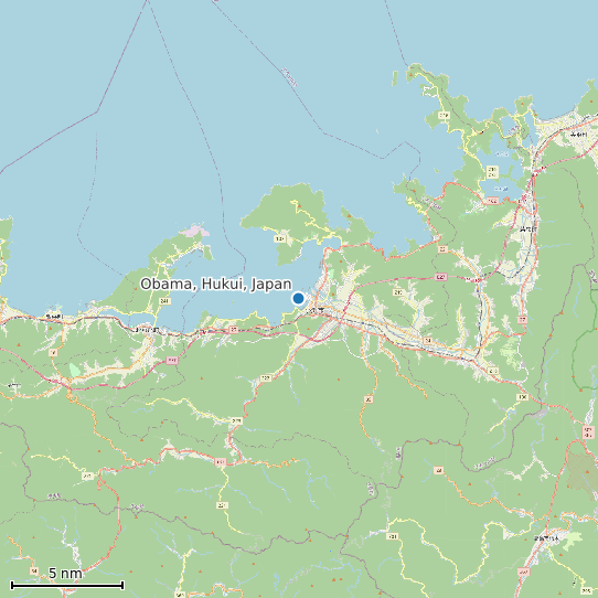 Map of Obama, Hukui, Japan Tide Prediction Station