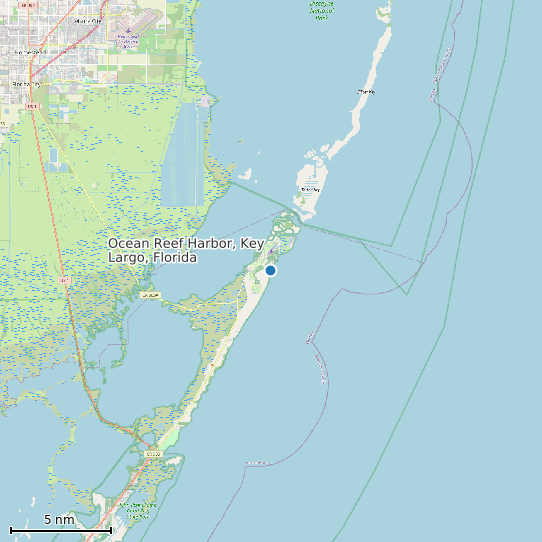 Map of Ocean Reef Harbor, Key Largo, Florida Tide Prediction Station