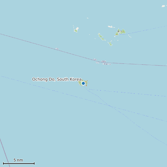 Map of Ochong Do, South Korea Tide Prediction Station