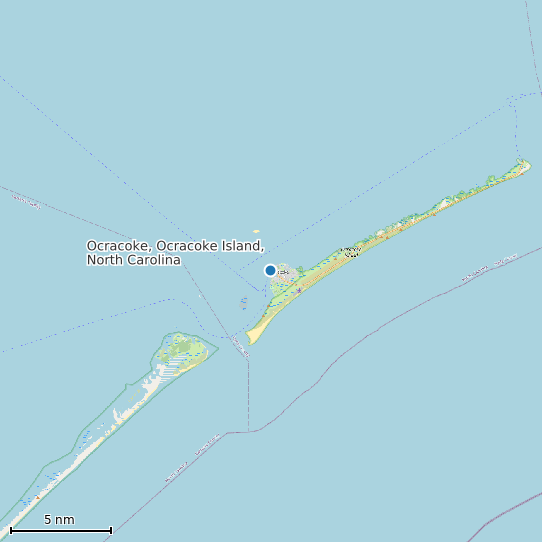 Map of Ocracoke, Ocracoke Island, North Carolina Tide Prediction Station