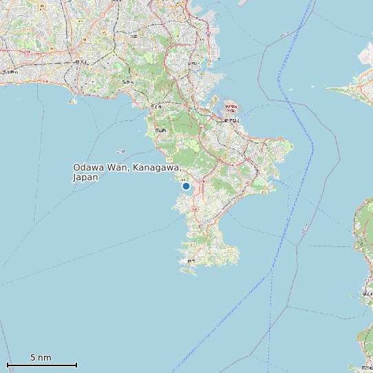 Map of Odawa Wan, Kanagawa, Japan Tide Prediction Station