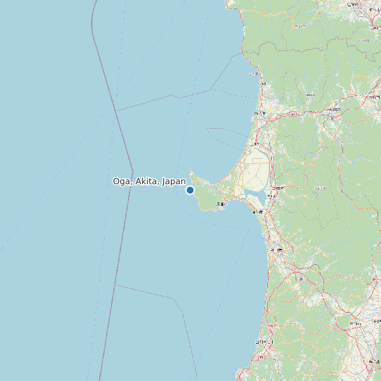 Map of Oga, Akita, Japan Tide Prediction Station