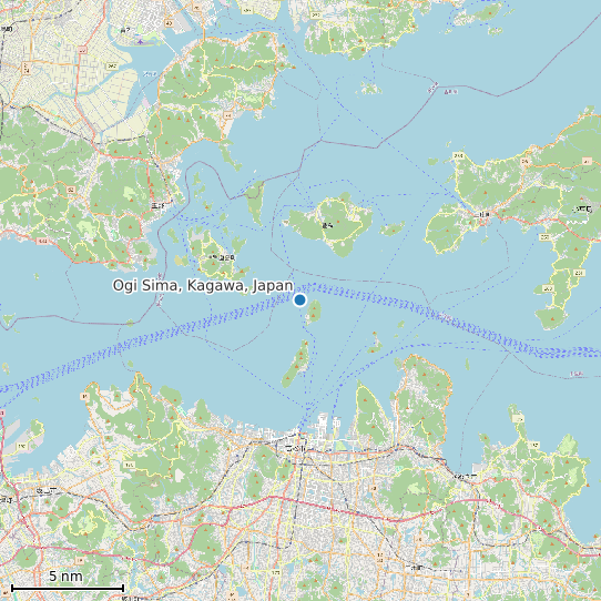 Map of Ogi Sima, Kagawa, Japan Tide Prediction Station