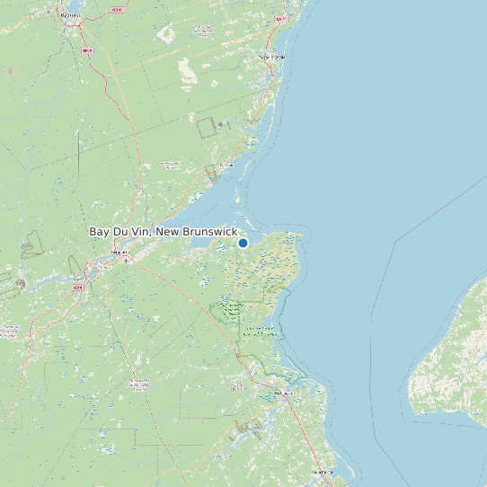 Map of Bay Du Vin, New Brunswick Tide Prediction Station