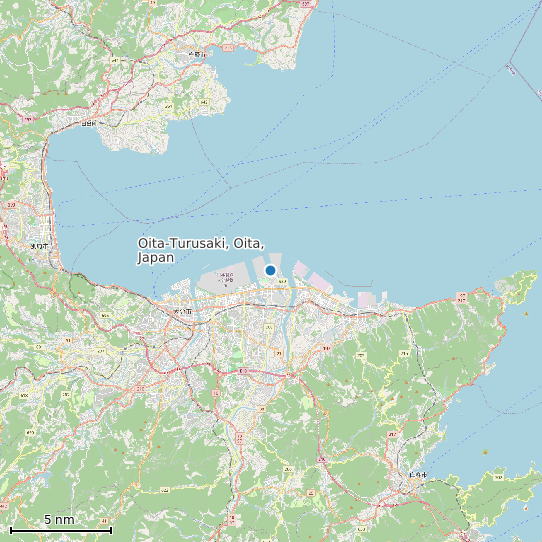 Map of Oita-Turusaki, Oita, Japan Tide Prediction Station